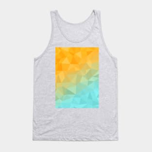 Golden Sunshine Beach Geometric Triangle Pattern Design Tank Top